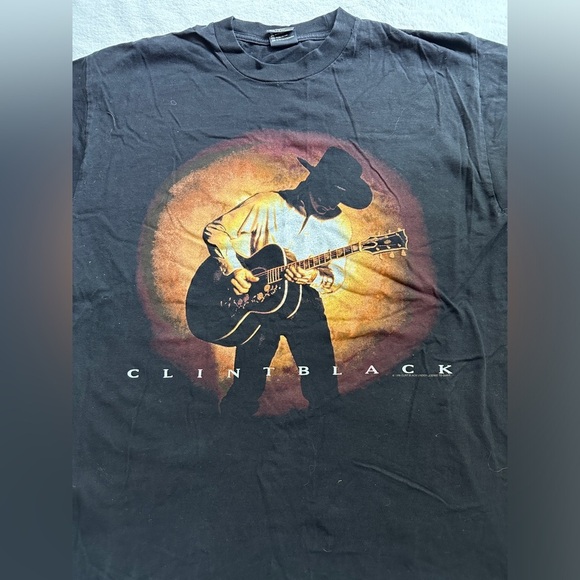 Vintage 90’s Clint Black 1995 World Tour Concert Tee Cotton Collector T-Shirt XL - Picture 4 of 6